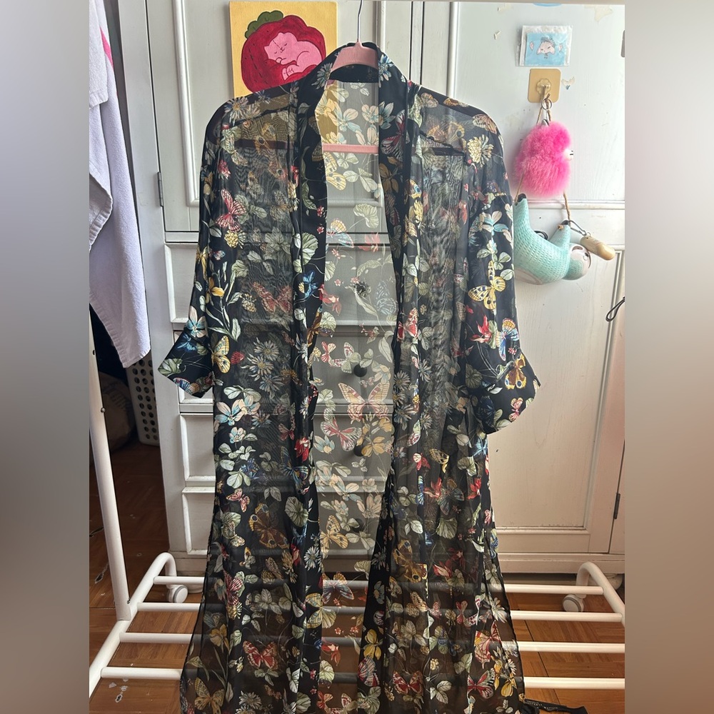 Jude Lux Butterfly Floral Kimono Robe
